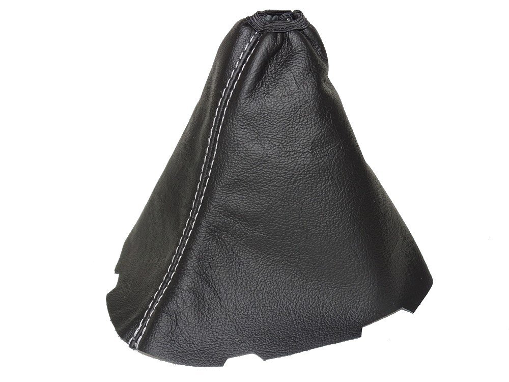 The Tuning-Shop for Toyota AURIS E150 2006-2012 Shift Boot Black Genuine Leather Grey Stitching
