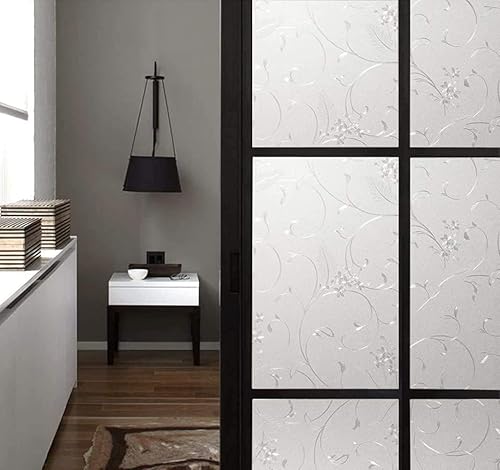 Miniatura 2 de Niviy Película de ventana no adhesiva de adherencia estática película de vidrio esmerilado decoración de vidrio para puerta de baño película de