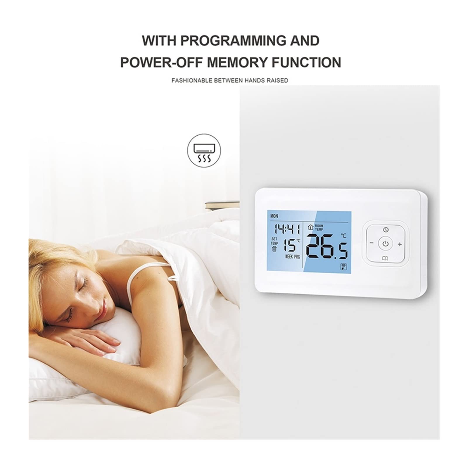 Termometro da interno igrometro digitale WiFi Smart Termostato Controller di temperatura programmabile for la caldaia a gas dell'acqua Attuatore Room Riscaldamento Home Tuya Termostato Con display LCD