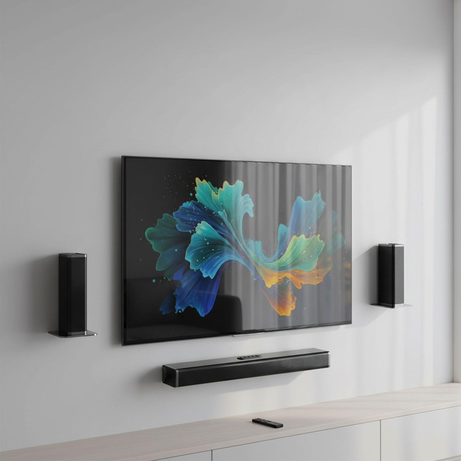 Odłączany Głośnik Telewizora 3 W 1, System Dźwięku Przestrzennego Kina Domowego o Mocy 100 W z Optycznymi Złączami AUX Bluetooth 5.3 ARC, do Gier Komputerowych na Telewizorze (wtyczka UE)