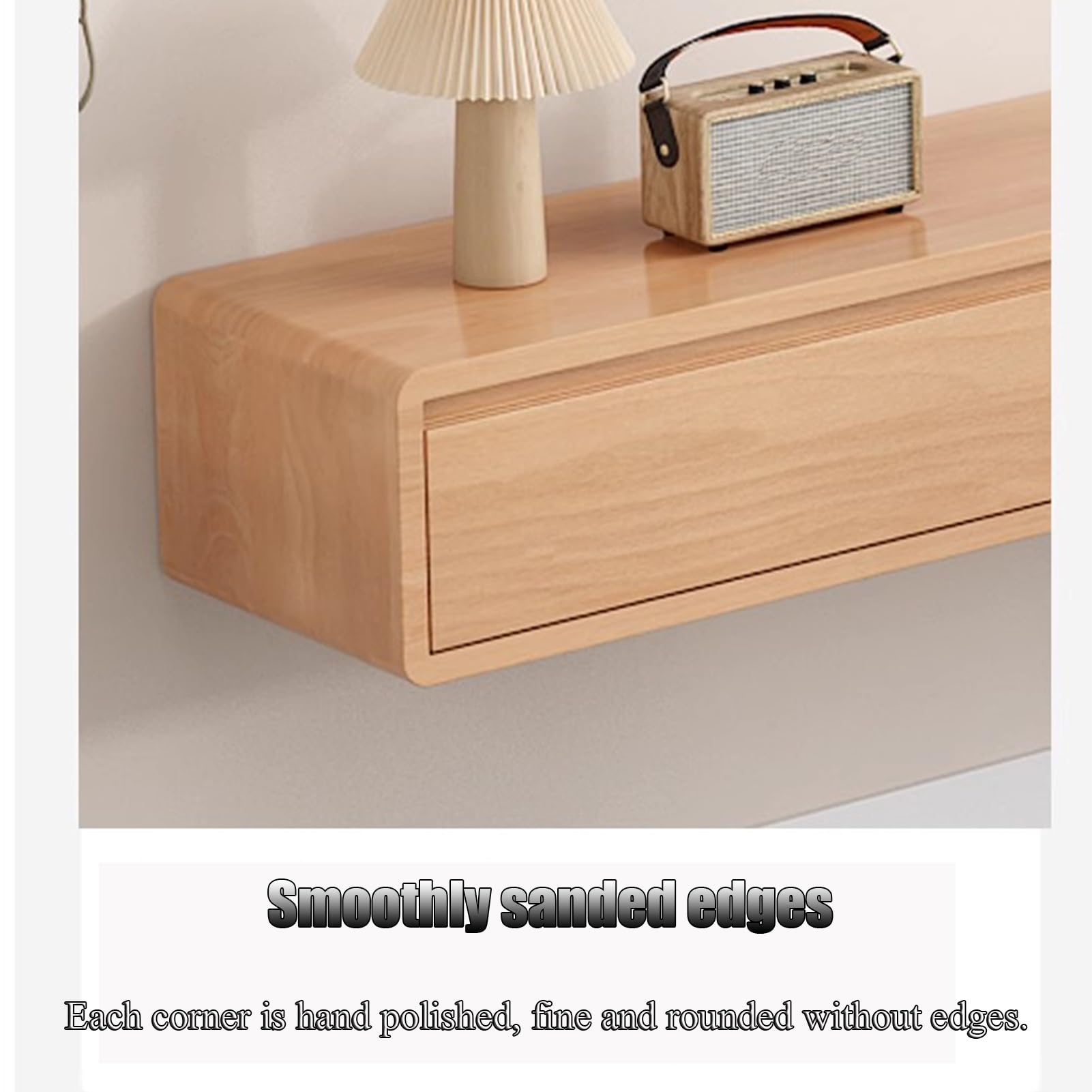 Genérico Soporte Flotante Multifuncional para TV de Madera Maciza: solución de Almacenamiento Elegante para Montar en la Pared, Ideal para televisores de Varios tamaños, diseño Seguro y Duradero (Col