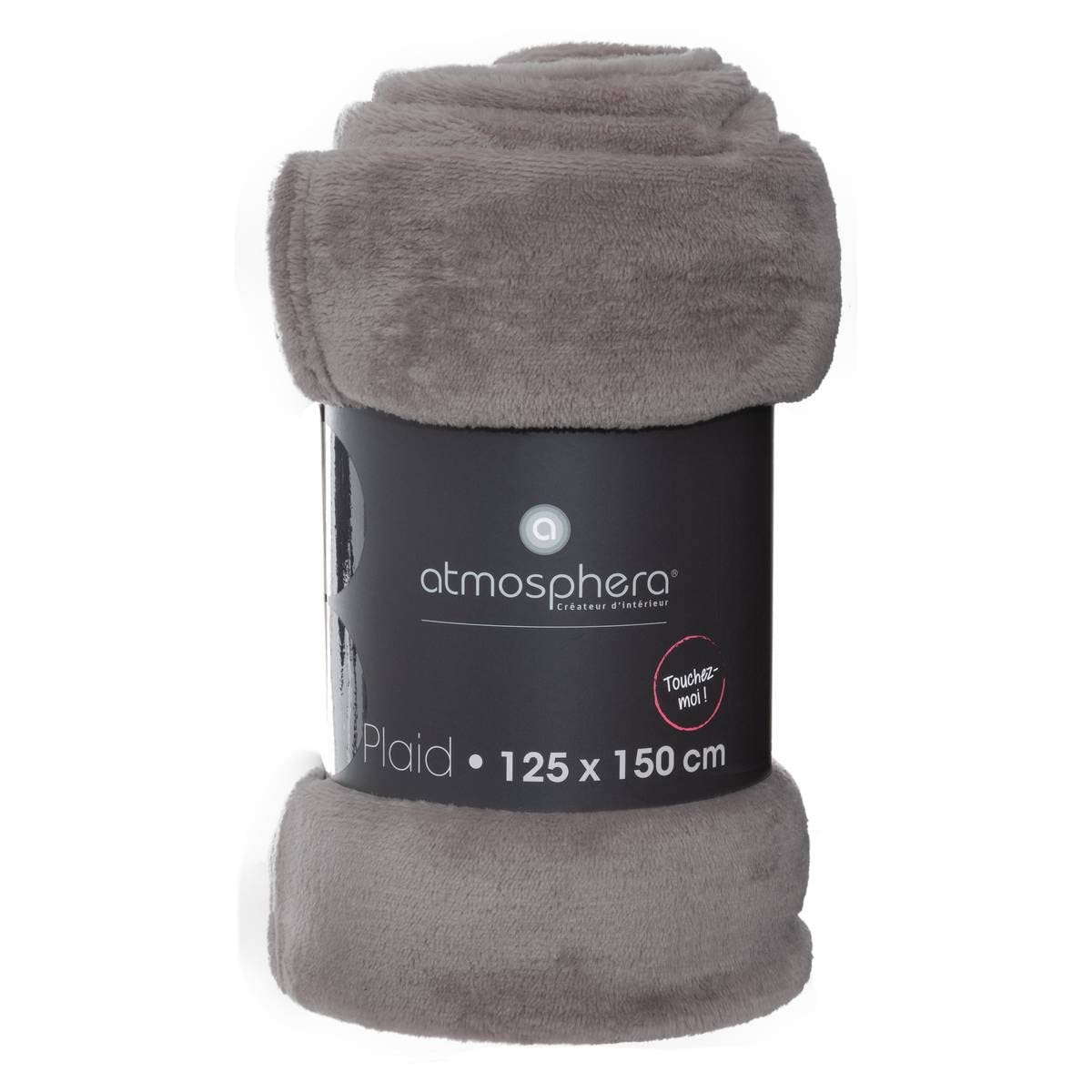 ATMOSPHERA - Plaid In Microfibra Grigio, 125x150 Cm, Morbida Coperta Leggera Per Divano E Letto