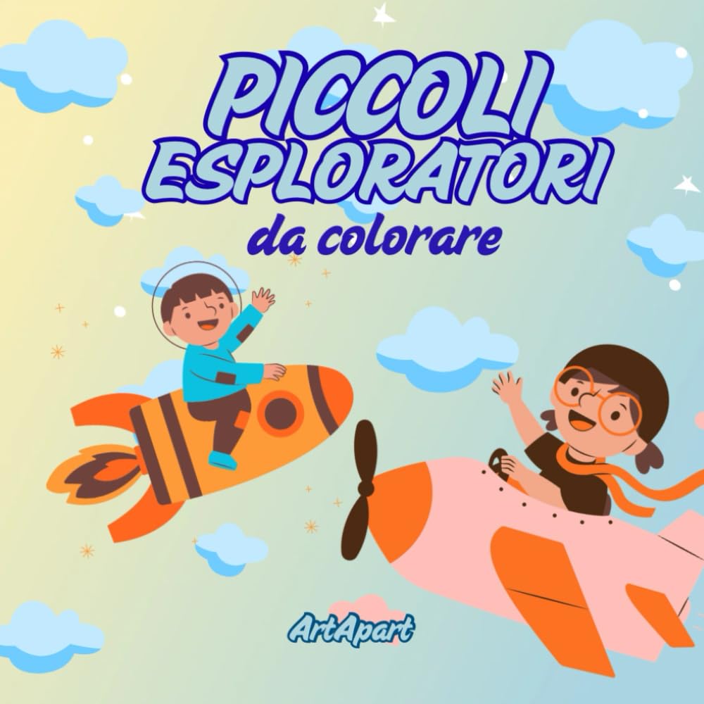 Piccoli esploratori album da colorare: Album da colorare con disegni grandi e simpatici. Adatto per stimolare la fantasia, la concentrazione e soprattutto divertirsi colorando!!!