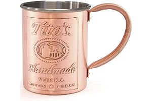 Tito's Handmade Vodka Copper / Stainless Steel Lined Moscow Mule Mug