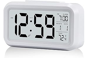 Upgraded Digital Alarm Clock, 4.3" LED Display with Temperature Larger Lound Light...