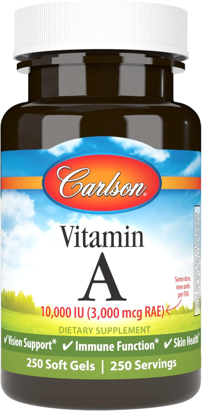 Vitamin A, 10000 IU (3000 mcg RAE), Vision Health, 250 Softgels
