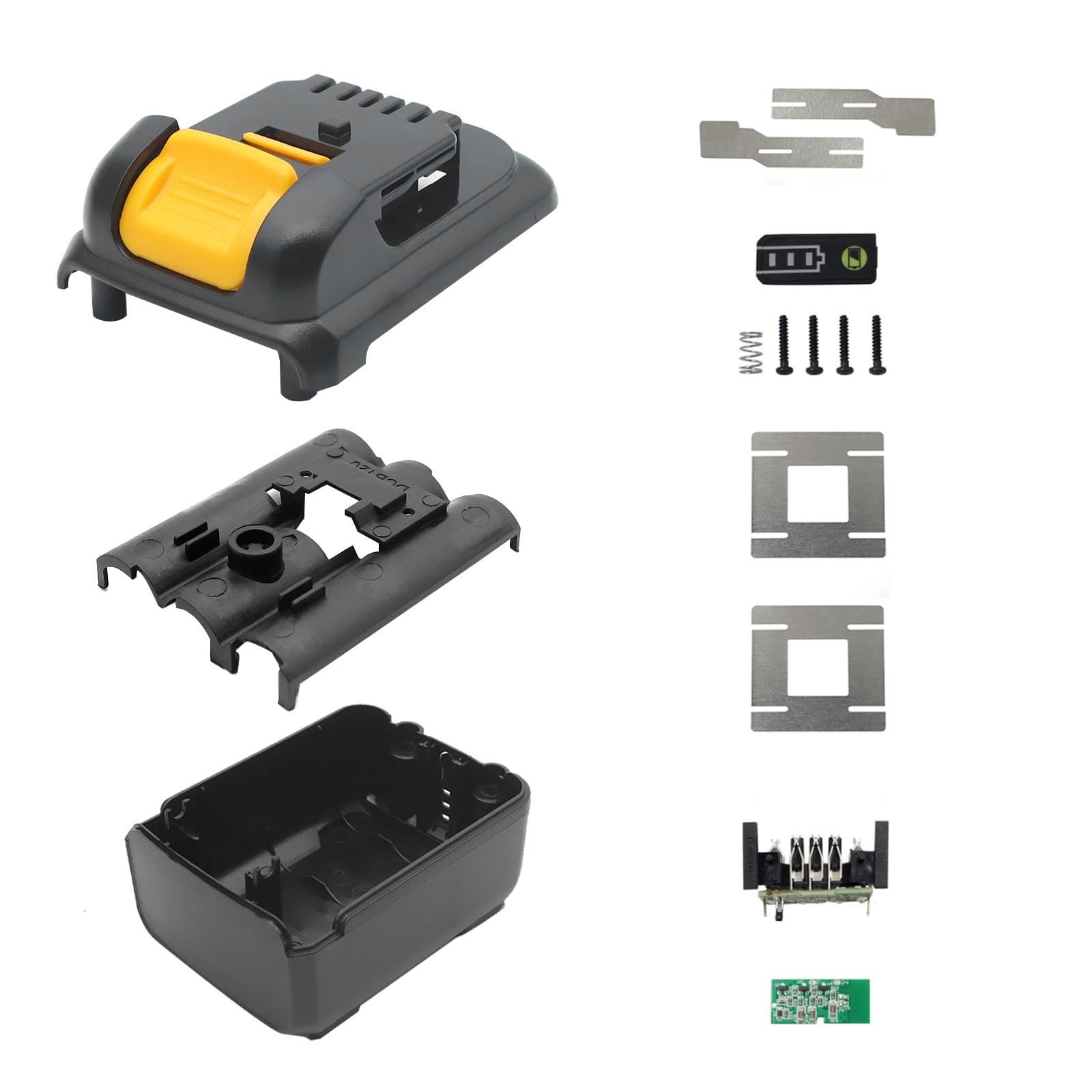 Li-ion Battery Case Parts Cover Replacement for Dewalt 12V Battery, 6-Cell Battery Case Replacement Cover Housing Repair Kit Parts for Cordless Power Tools