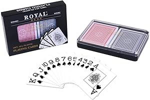 2-Deck Royal Poker-Sized Waterproof Plastic Playing Cards