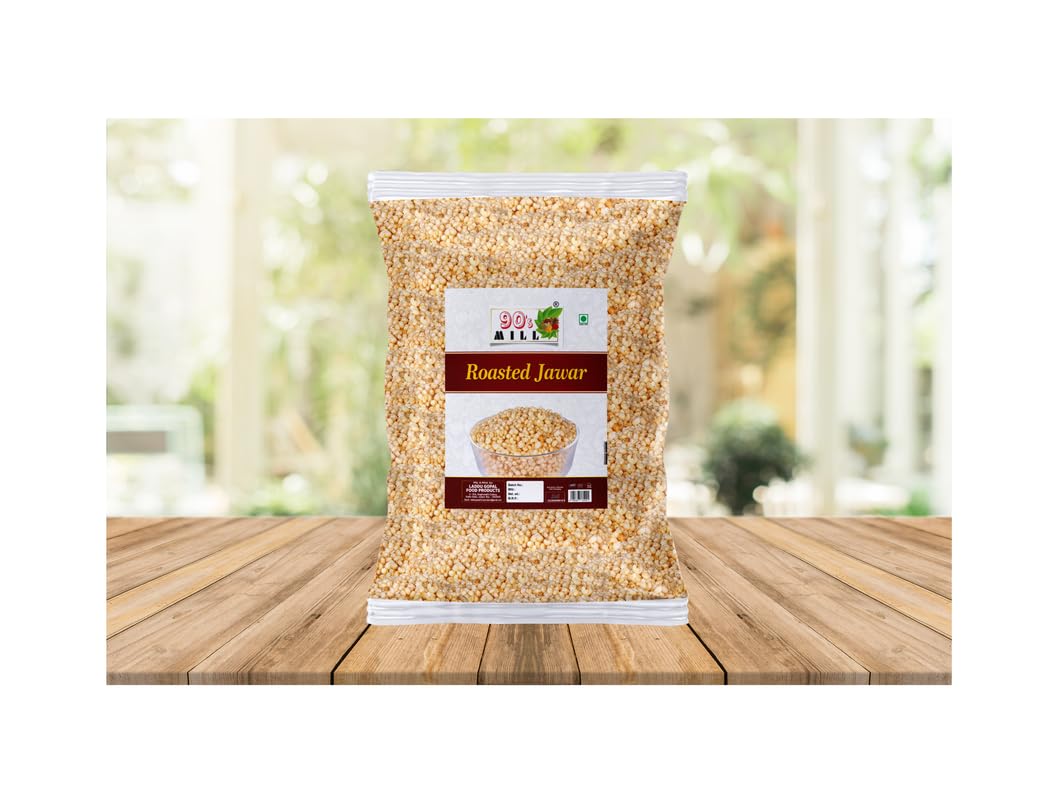 90's MILL Amravati Authentic Sorghum Jowar Jawar Puff Kurmura Kurmure Murmura Murmure Puff Snack | Crispy | Namkeen | Ready to eat | Snacks | Preservatives Free Tea Time Snacks-420g*2Pack 1