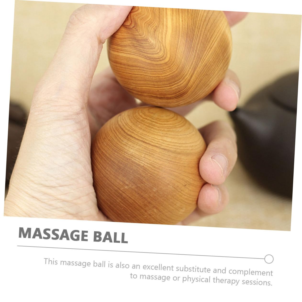 FOMIYES 4 Pcs Massage Ball Hand Hand Exercise Wooden Handball Hand Exercise Balls Wood Handballs Hand Massage Tools Fitness Massaging Balls Wood Ball Hand Balls