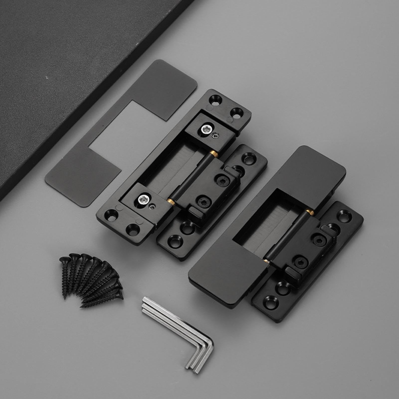 2 Cerniere per Porte, Cerniere Invisibili, Accessori Regolabili, Cerniere a Scomparsa per Armadi, Porte Segrete, Casa, Hotel, Bagni
