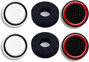 Thumb Grip Controller Gamepad Raised Antislip Thumb Stick Grips Thumbsticks Joystick Cap for PS5/4,for Xbox one/360/SX/SS,for Switch Pro Controller Precision Rings(Black&Red)