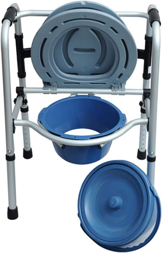 Bedside Commode Toilet Steel Medical Heavy Duty Bariatric Seat Safety Frame Folding