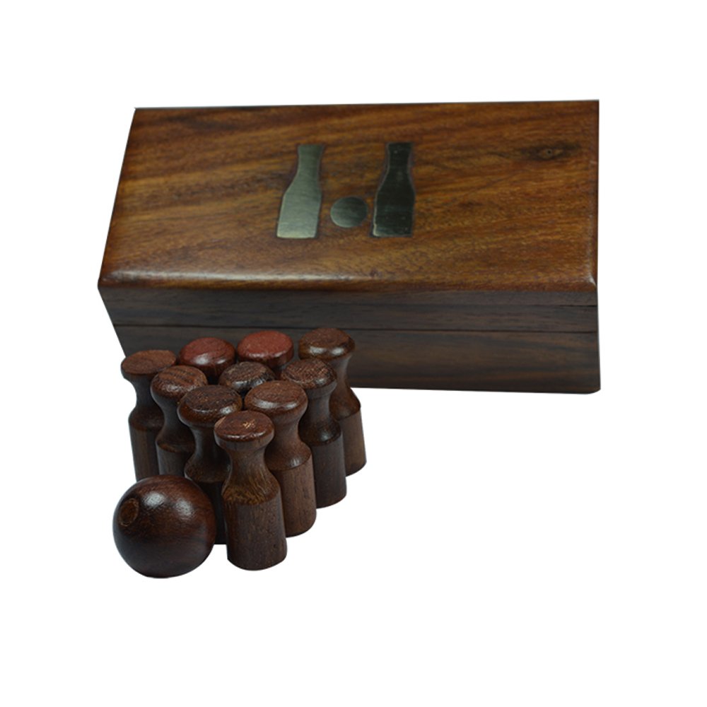 Royal Kurta Craftuno Handcrafted Wooden Bowling Set
