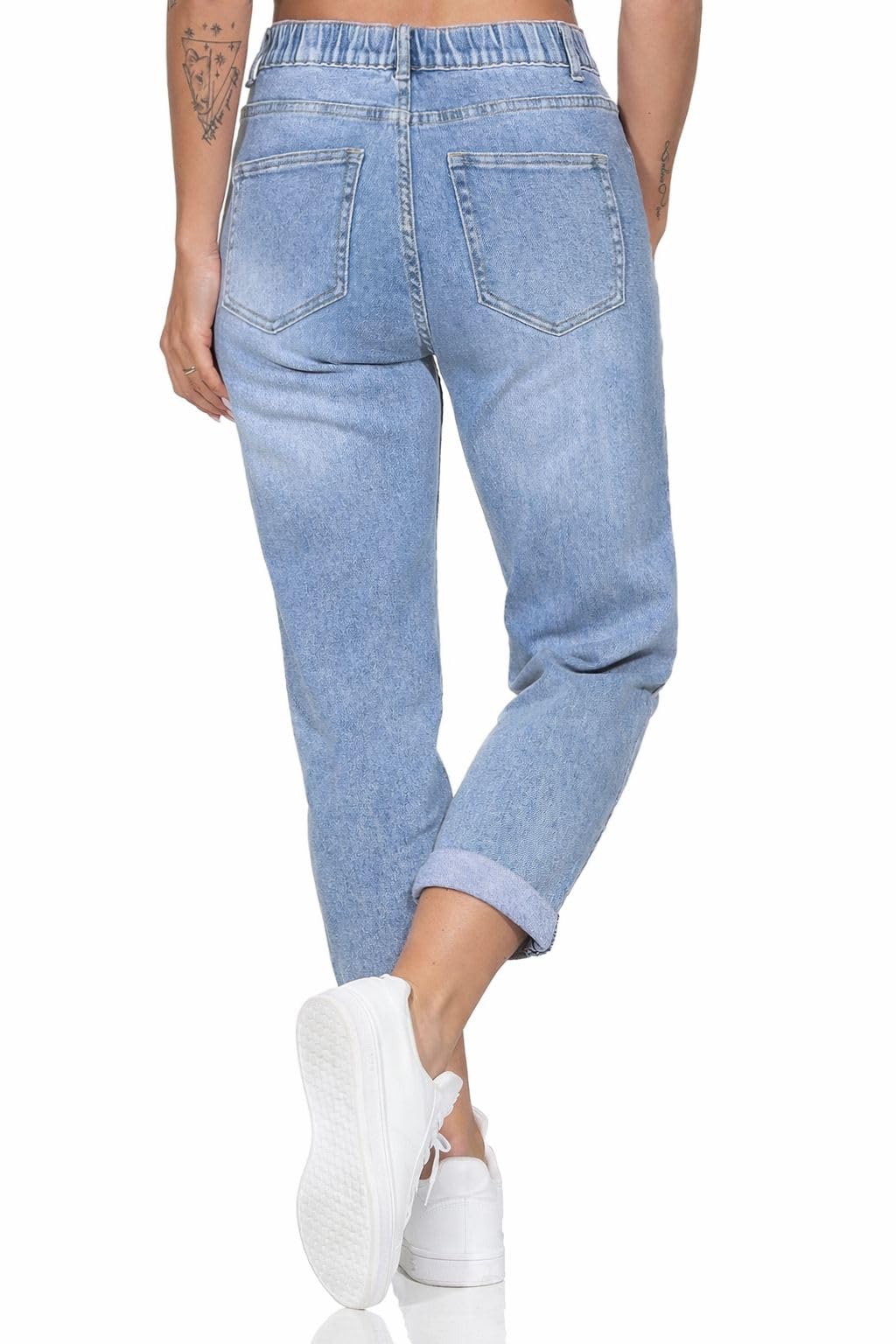 Hailys Damen High Waist Ankle Mom Jeans Mi44rell knöchellange Jeanshose