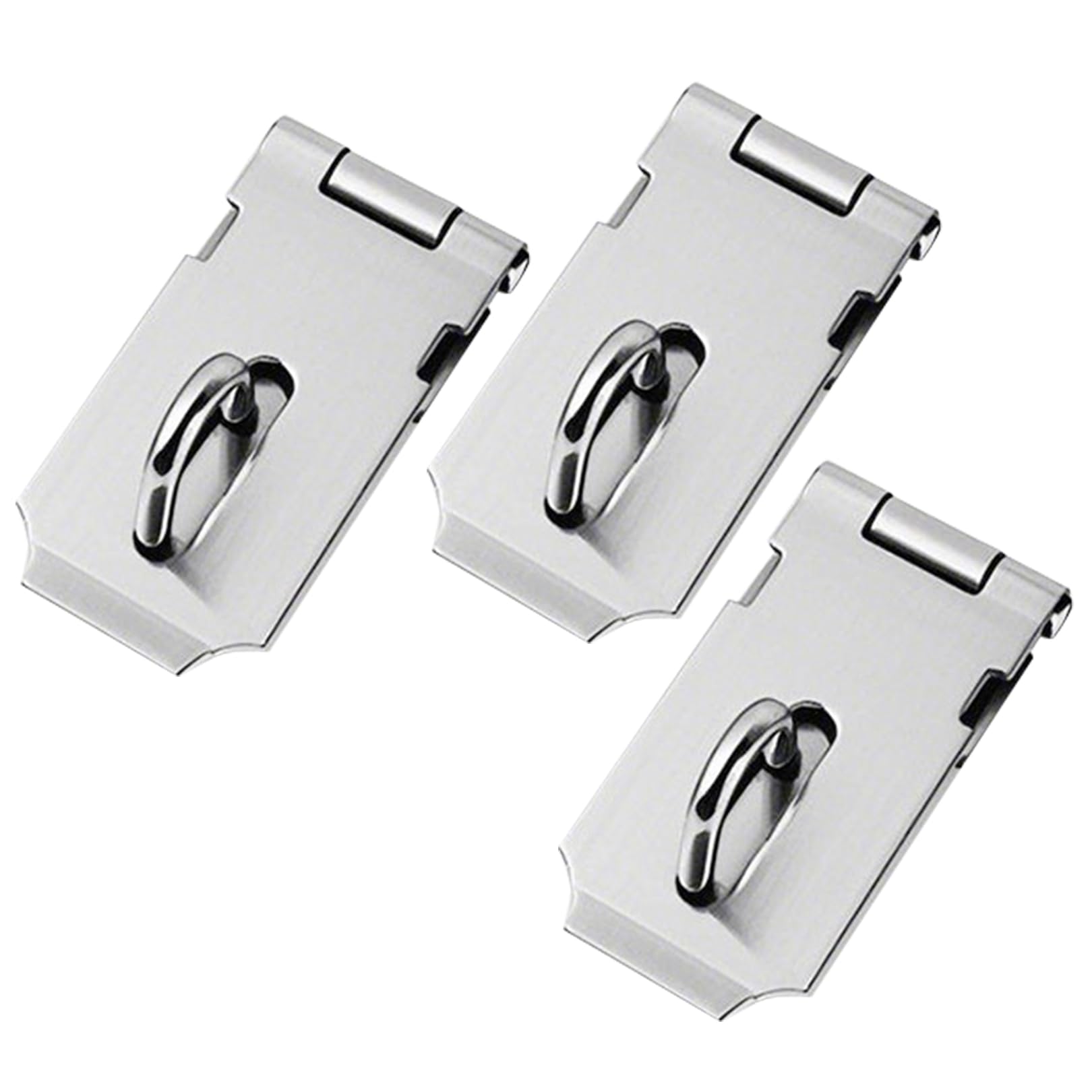 3 Pcs Stainless Steel Padlock Hasp Latch 2 Inch Door Latch Catch for Door Window, Cabinet, Pet Cage, Crate
