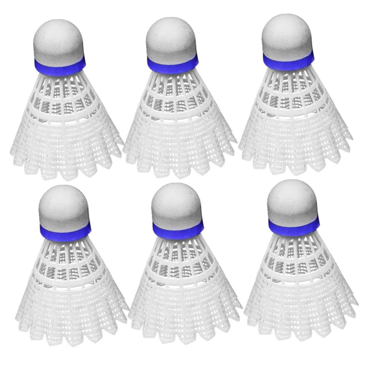Mikikit 6pcs Light Weight Shuttlecock Badminton Shuttlecocks Ball Rebound Shuttlecock Shuttlecock White