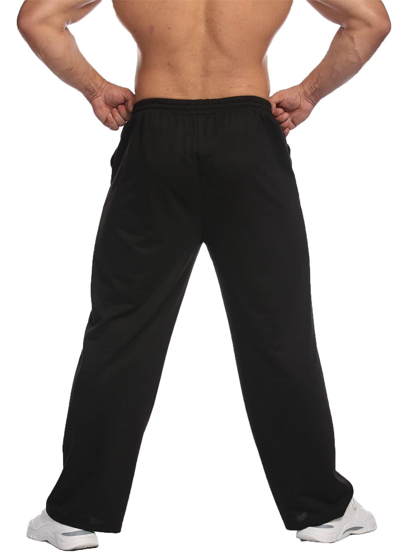 PINSPARK Pantalones de chándal Hombre Entrenamiento Deportivos algodón Largos Informales Holgados Anchos Fitness Yoga Estar por casa S-XXL