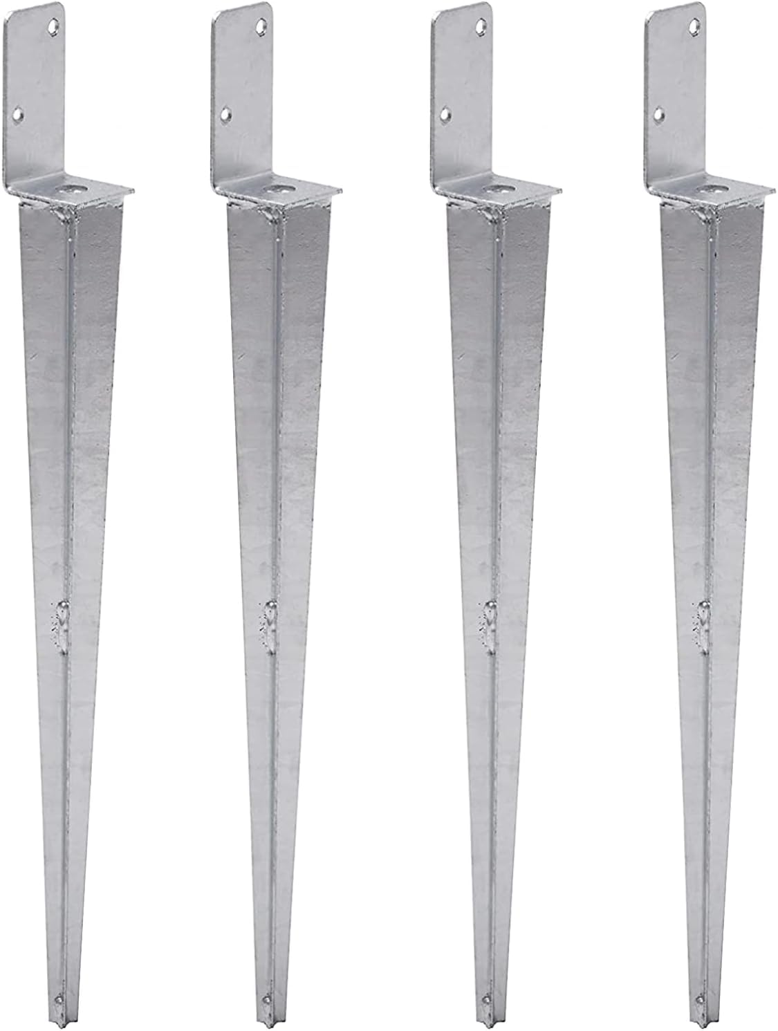 TRIBECCO Supporto Universale per Pali da Incasso L 50x600 Acciaio Zincato a Caldo 4 Pezzi