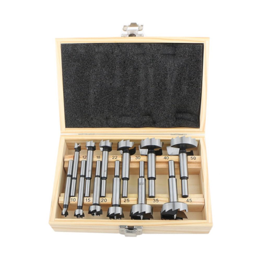12 Unids/set Broca de Taladro de Carpintería de Dientes Múltiples Broca de Perforación de Acero de Alto Carbono Herramienta de Corte de Sierra de Agujero Autocentrante de Madera, 12 Piezas