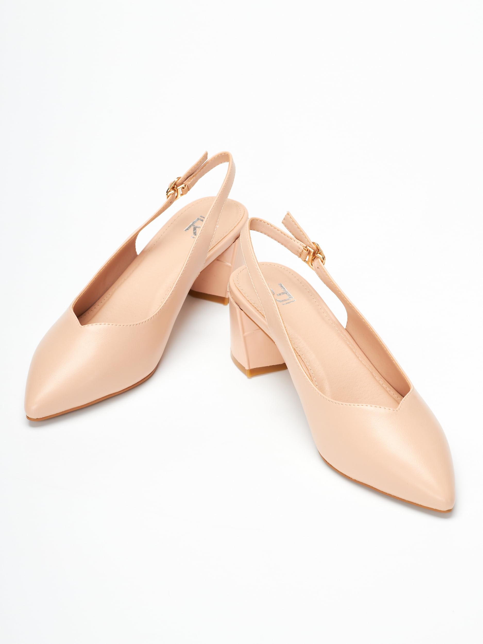 Pumps, scarpe da donna con tacco a blocco, 5,5 cm, morbida finta pelle scamosciata/similpelle, comode décolleté con tacco, bianco/nero/rosso/beige/nude/tortora, cinghie per la schiena