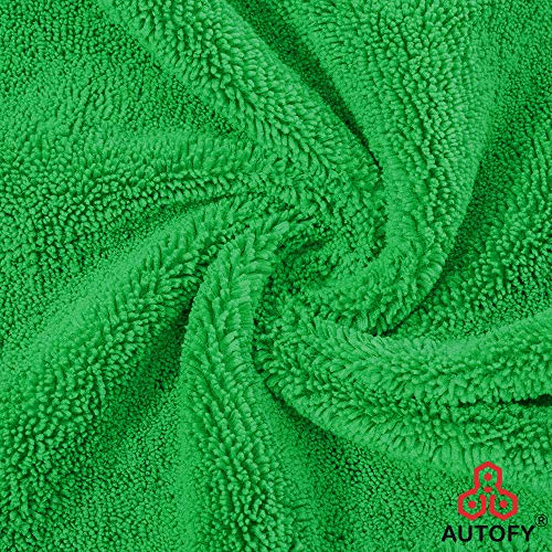 Image of Autofy [Pack of 6 Multipurpose Microfiber Cleaning Towel Cloth 800 GSM Highly Absorbent Dust Towels for All Vehicles Bikes Cars Glass Kitchens (40cm x 40cm Multicolour)