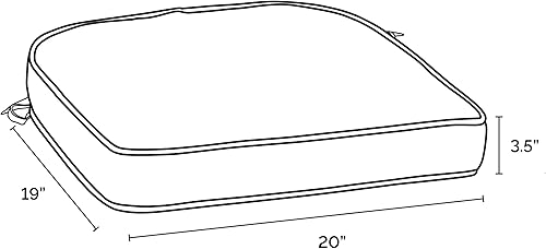 Miniatura 3 de Arden Selections ProFoam Performance - Cojín de asiento para exteriores, 19 x 20 pulgadas, color gris claro