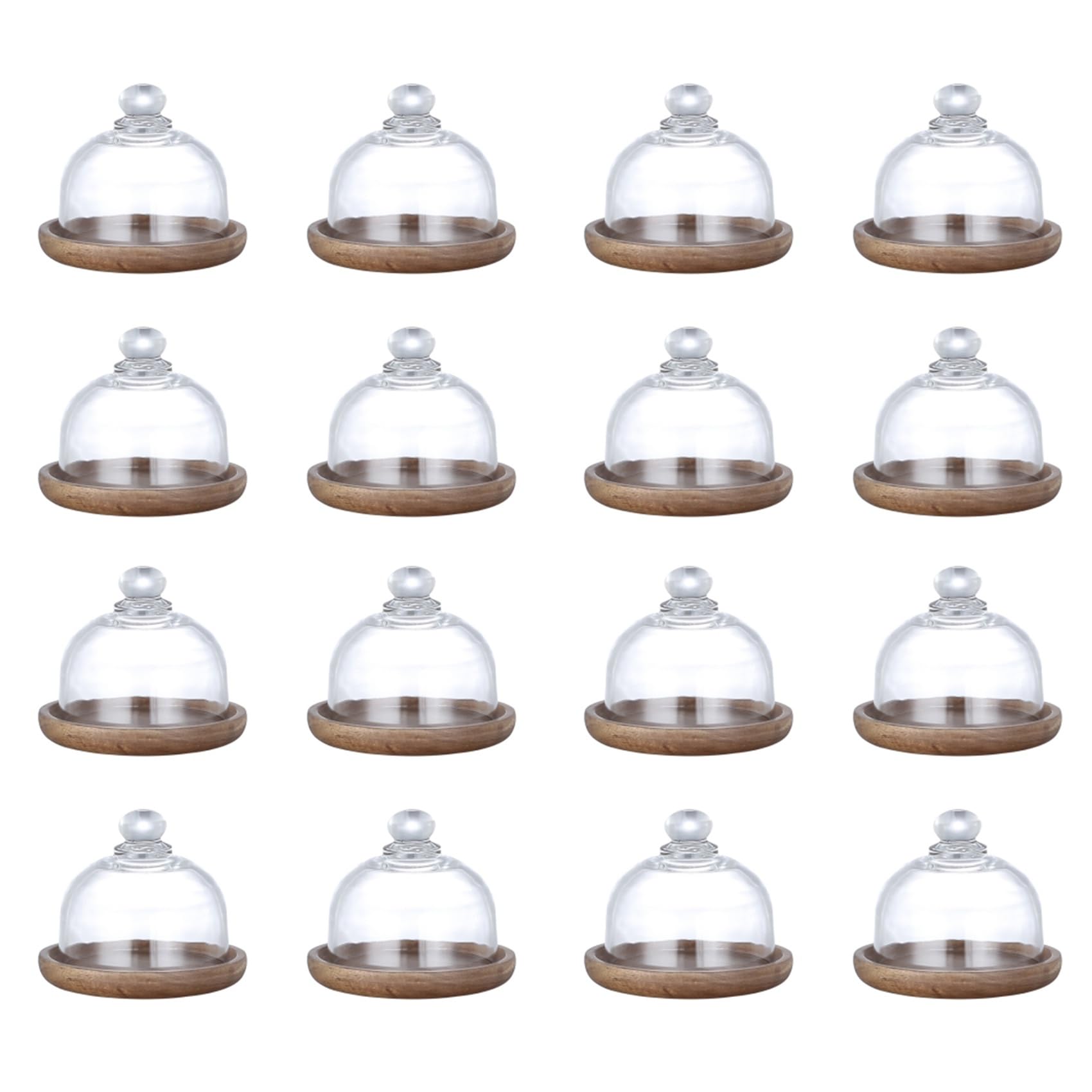 Hndhbfgrt Multifunctional Mini Dessert Serving Stand Cake Dish with Dome Lid Platter Cake Plate for Home Hotels(16Pcs)