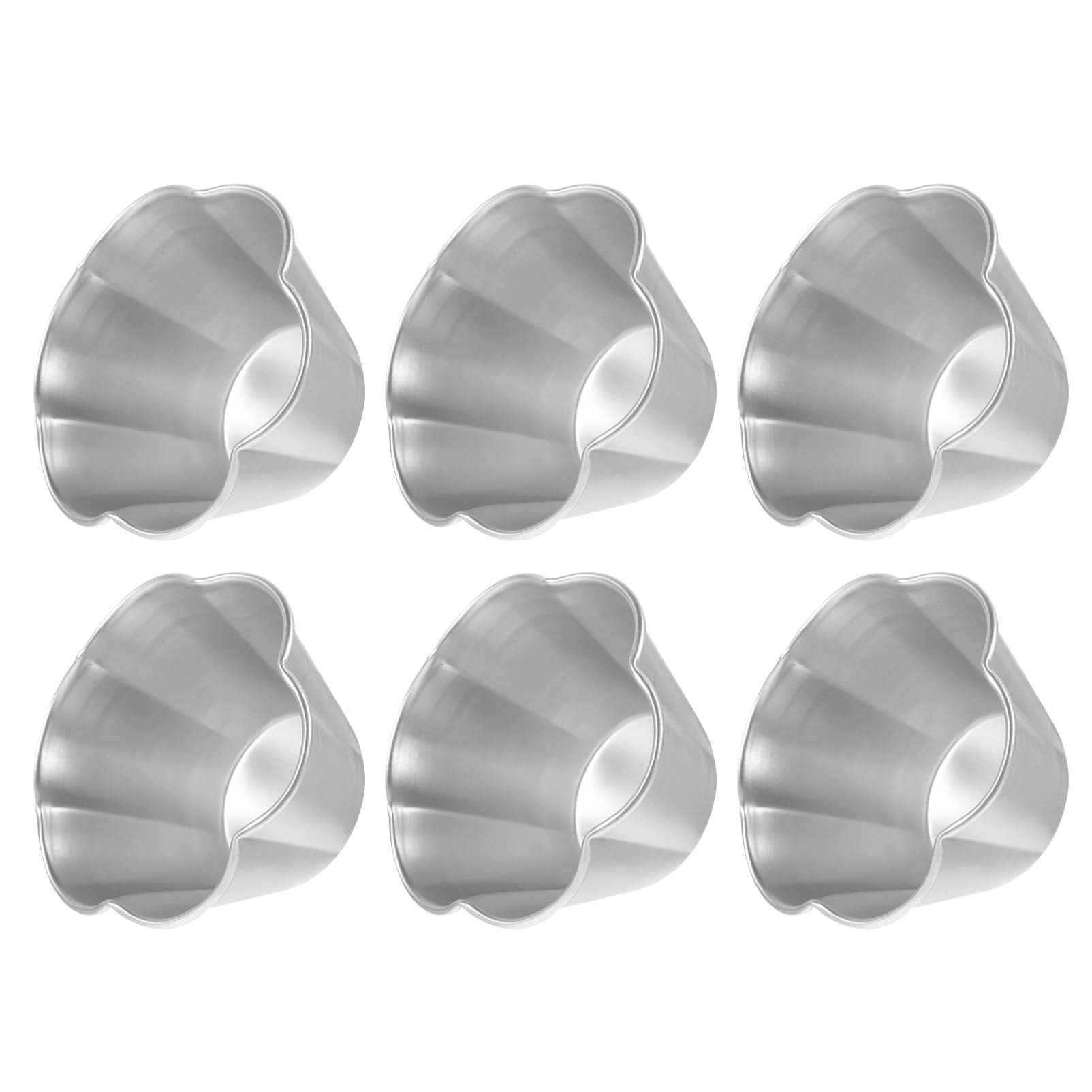 Moldes De Pastel De Aluminio Moldes Para Tartas Y Postres Antiadherentes Y Prácticos Para Pudding Y Muffins 6 Piezas X 5