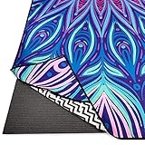 Hightide Yogamatten-Bezug – rutschfestes Mikrofaser-Handtuch mit Ecktaschen für Yoga und Bikram-Hot-Yoga in zwei Größen und vielen Mustern (Klarheit, 66 x 177,8 cm)