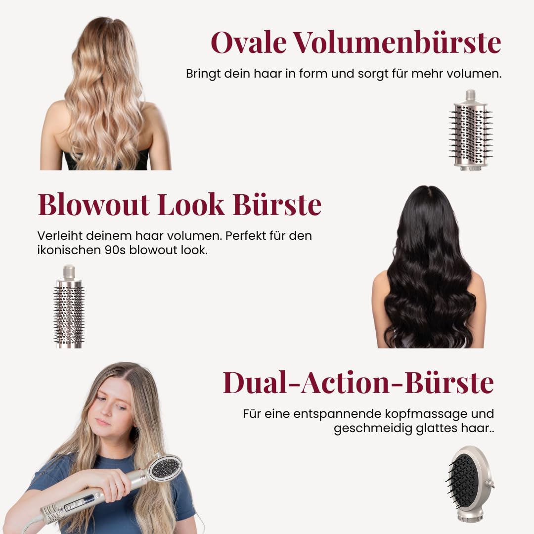 Airstyler Pro 8-in-1 Multistyler - Champagner | 8 Aufsätze | Coanda Airflow | Ionic CurlPro | Alle Haartypen