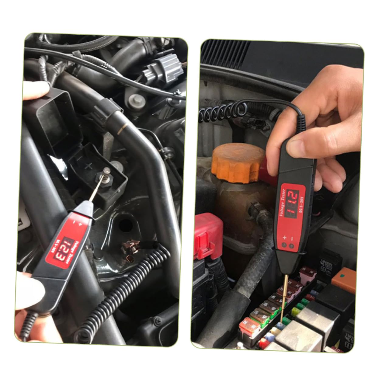 PRETYZOOM 4 Piezas Probador de Circuitos para Automóviles con Pantalla Digital Lápiz Detector de Voltaje Multi Función Comprobador de Continuidad y Cortocircuitos Herramienta de Prueba