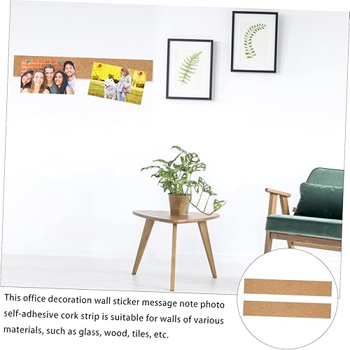 Miniatura 6 de STOBOK 2 piezas de tiras traseras rectangulares autoadhesivas para corcho, pasador de oficina, adhesivo para empujar la barra de fieltro para el