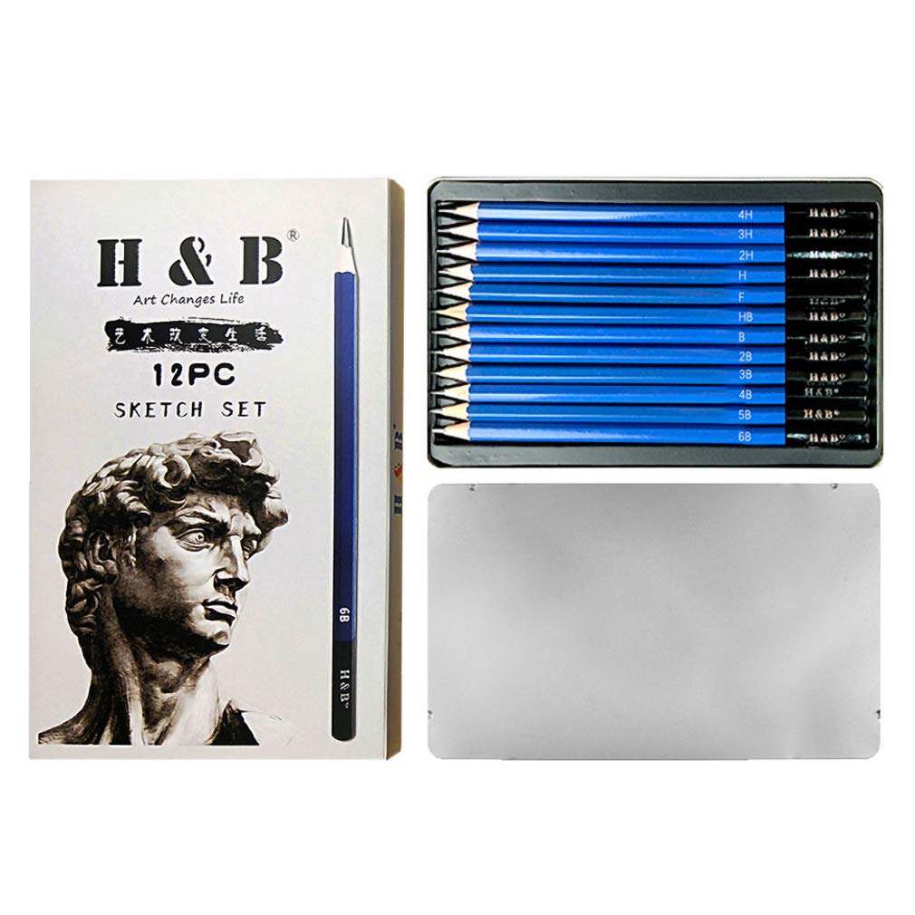 Amazon.com : 12 drawing pencils 6B 5B 4B 3B 2B Hb F H 2H 3H