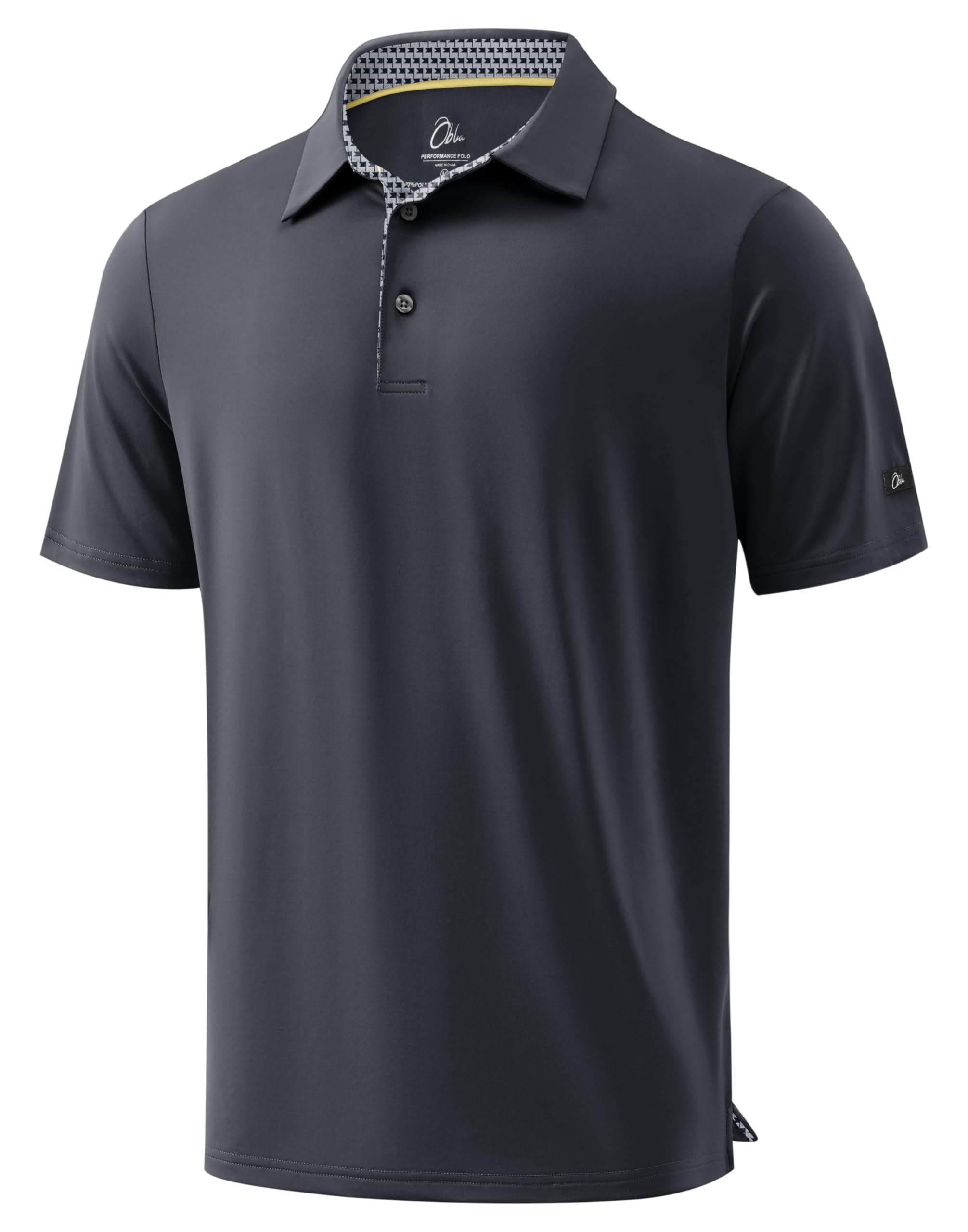 Obla Mens Golf Shirt Short Sleeve Dry Fit Collared Polo Shirts
