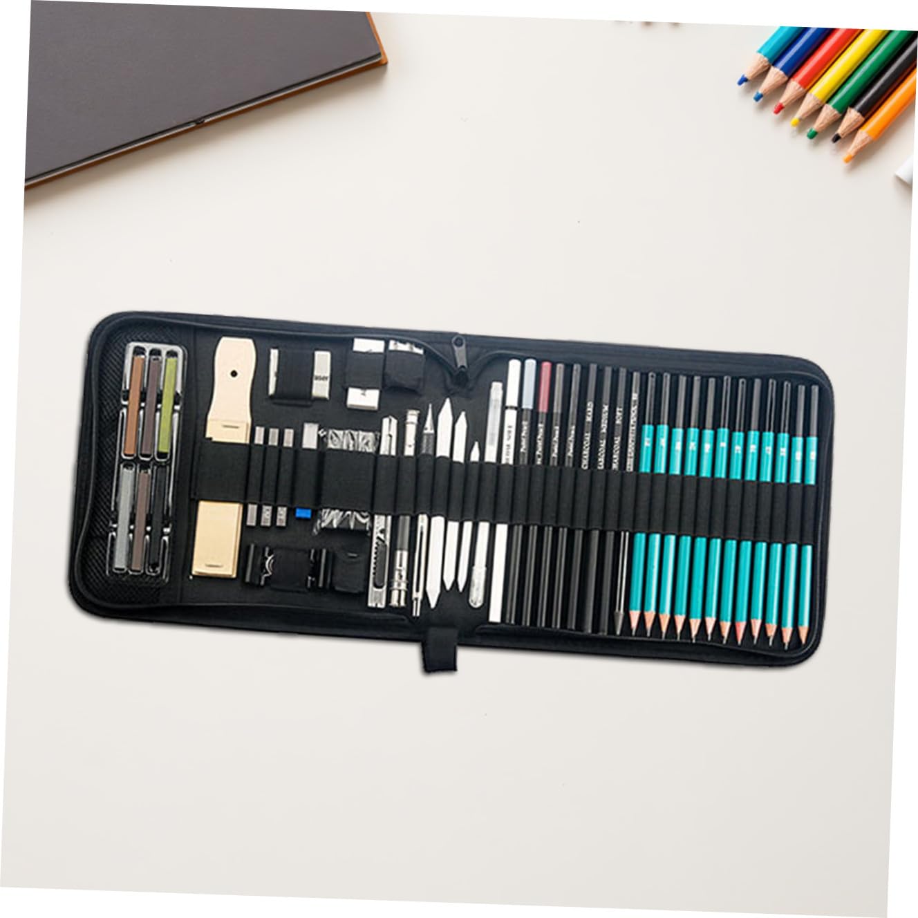 Kit de Crayons à Dessin pour Croquis, 50 Pièces, Ensemble Professionnel