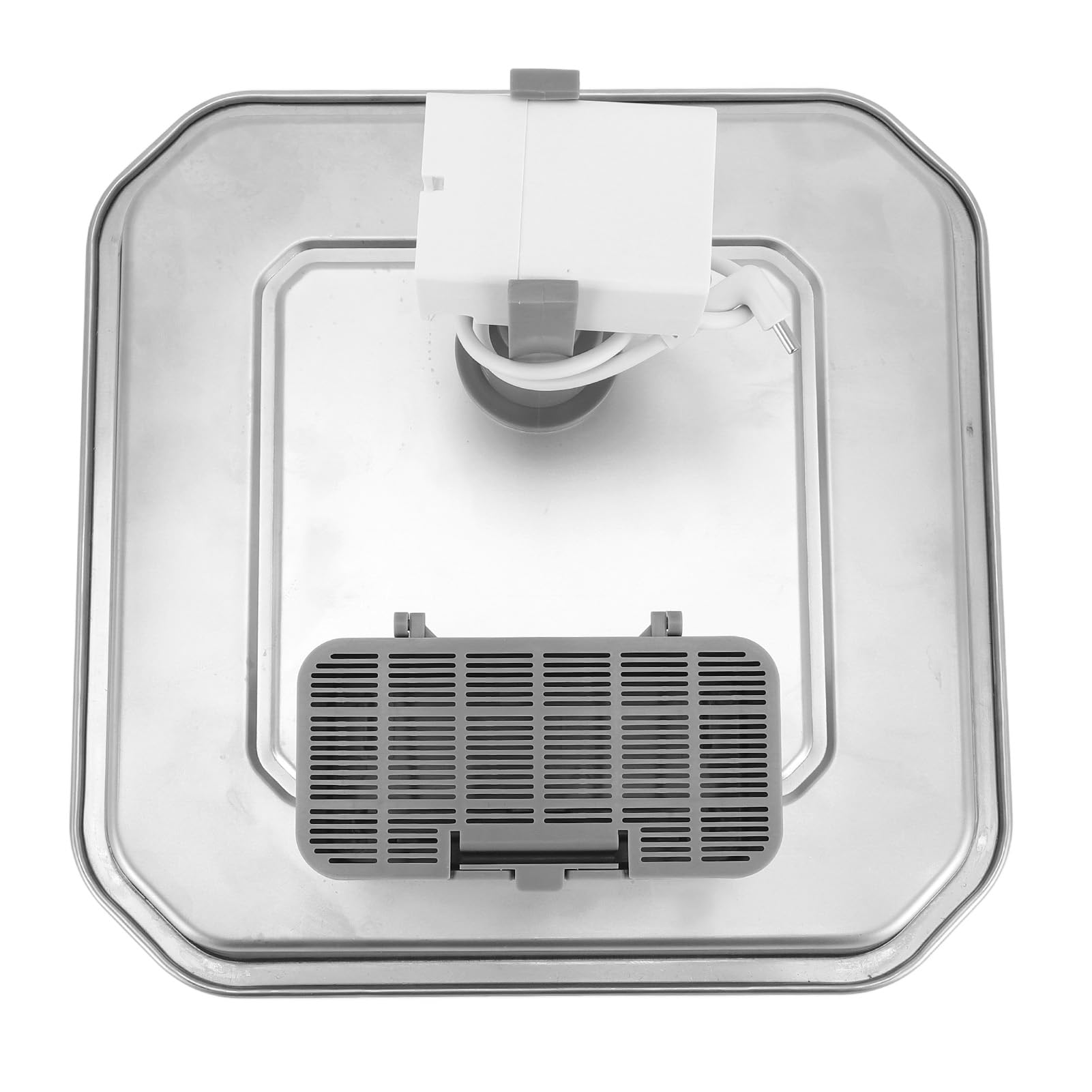 Dpofirs Fuente de Agua para Gatos de Acero Inoxidable, Dispensador Automático de Bebidas para Mascotas con Detección Inteligente Filtrada con Carbón Activado, Capacidad de 2