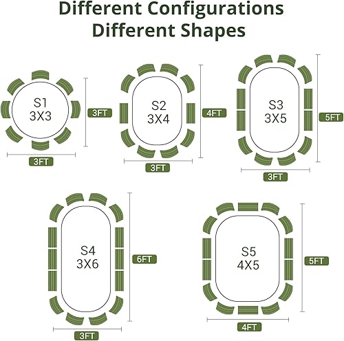 Miniatura 7 de Winpull Kit de cama de jardín elevada, macetas grandes galvanizadas para exteriores, con bordes de seguridad y guantes, camas de jardín elevadas de