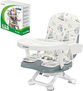 UBRAVOO Portable High Chair 6 Months Plus, Lightweight Baby Booster Seat with Removable Tray, Easy Clean Folding Booster Chair for Babies Toddlers, ACE1013 (Wisdom of The Owl)