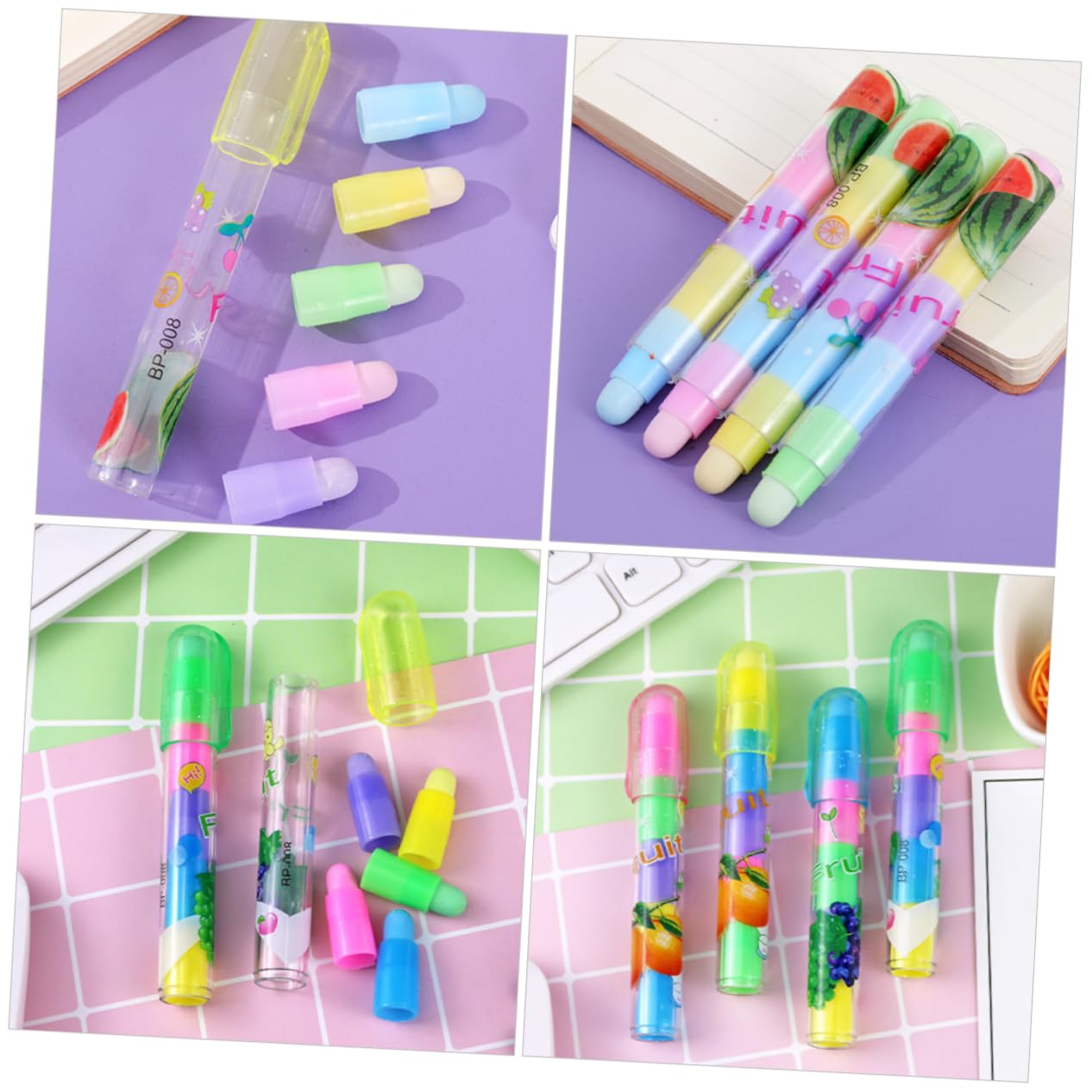 Tofficu 36stücke Niedliche Radiergummis Kleine Kinderradiergummis Kawaii-zeichenzubehör Radiergummi-packung für Schule Büro und Zuhause