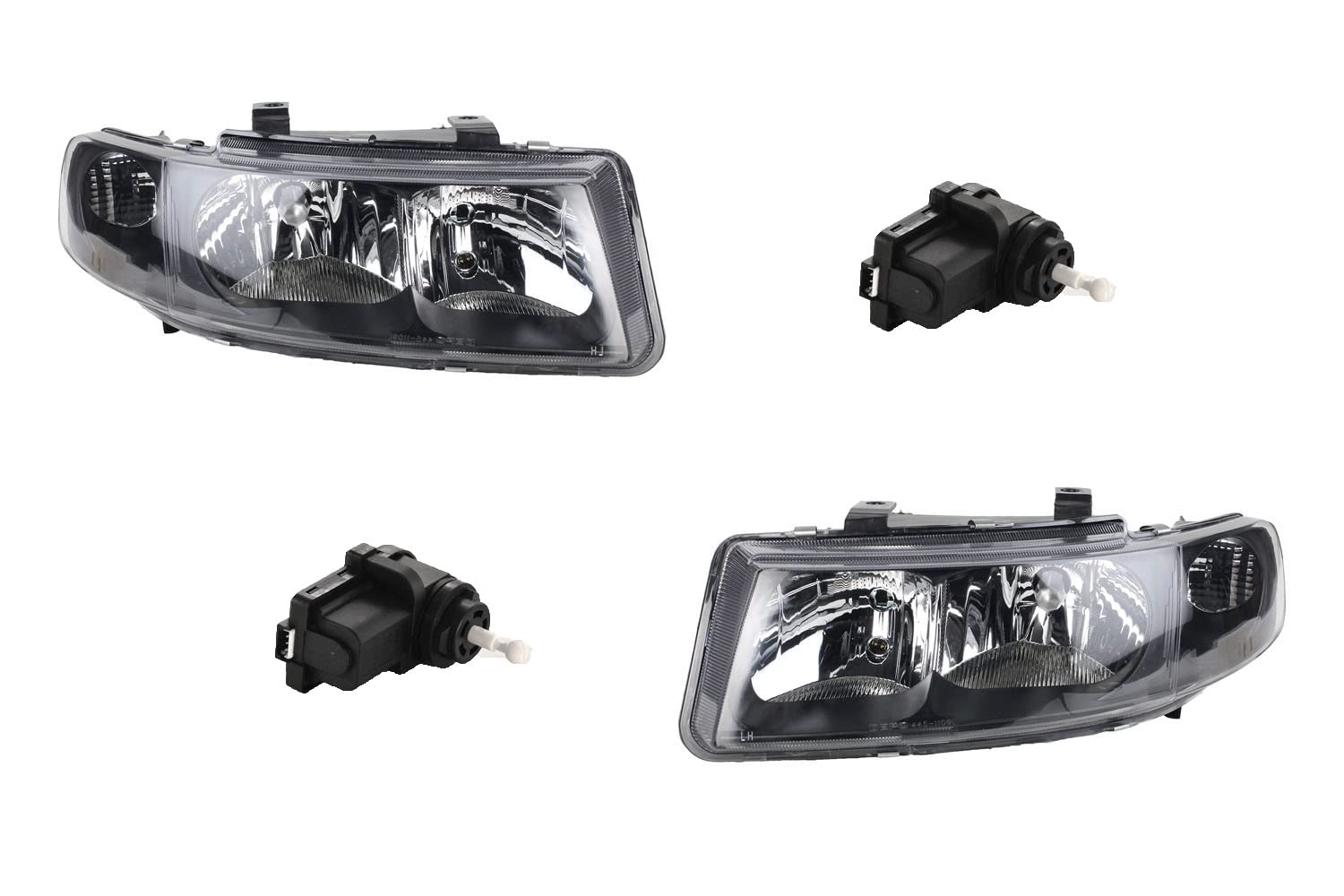 Fari adatti per Seat Toledo Leon 99-06 Set Sinistra Destra con Servomotore