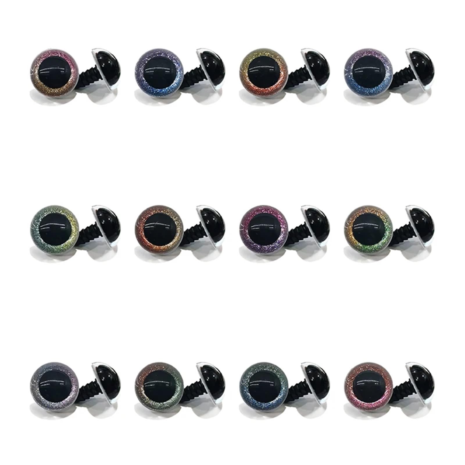 20 ojos de seguridad de plástico de 28 mm y 30 mm para muñecas de peluche