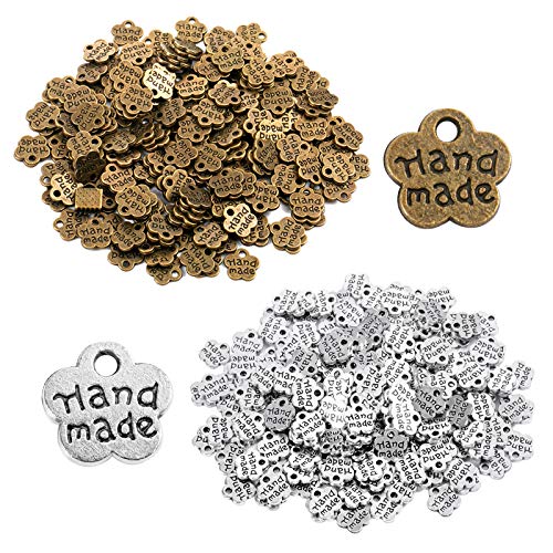 200 unidades de botones de metal antiguos hechos a mano, colgantes de etiqueta, artesanía, accesorios de fabricación, decoración hecha a mano, accesorios de ropa