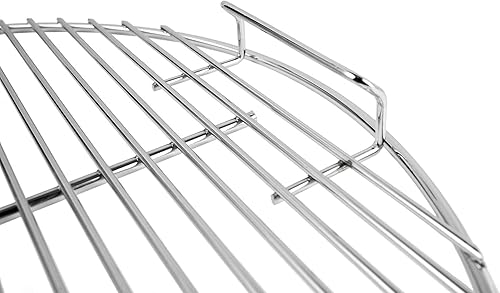 Miniatura 7 de AJinTeby Rejilla de cocina con bisagras de acero chapado resistente y rejilla inferior, rejilla de carbón para Weber de 18 pulgadas Smokey Mountain