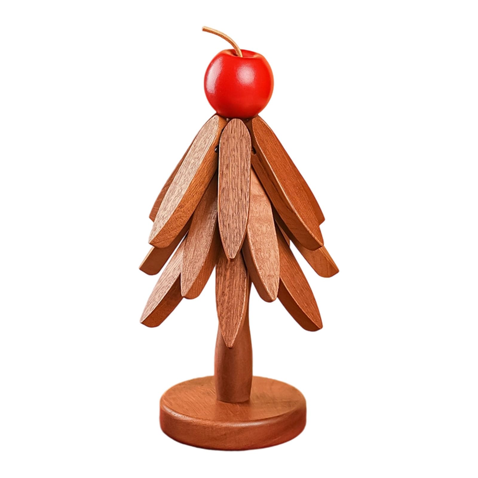 Xjdzineq Space Saving Christmas Themed Coasters Set Festival Wooden Table Decoration for Holiday Dining Stackable Holiday Kitchen Accessories