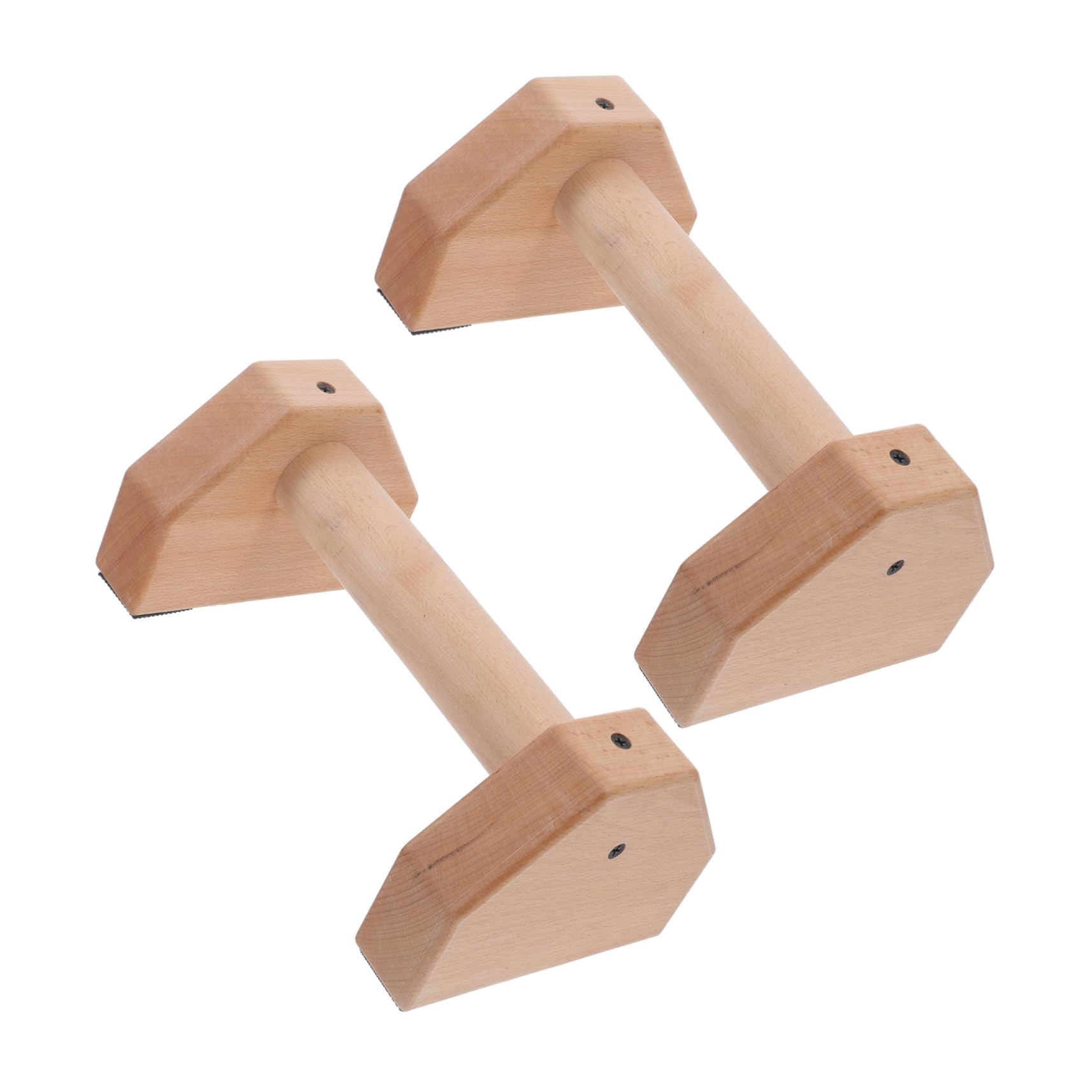 NAMOARLY 2Pcs Wooden Bars Ergonomic Slip Stands for Indoor and Outdoor Workouts Durable Exercise Equipment for Strength Training and Abdominal Training