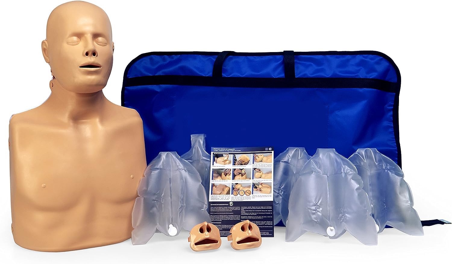 Myaskro® ✮ CPR Training Half Body Manikin ✮ With Audible Feedback on Correct Depth of Compression ✮ Ideal for CPR & BLS Training – Realistic Compression Depth for Accurate Skills Practice