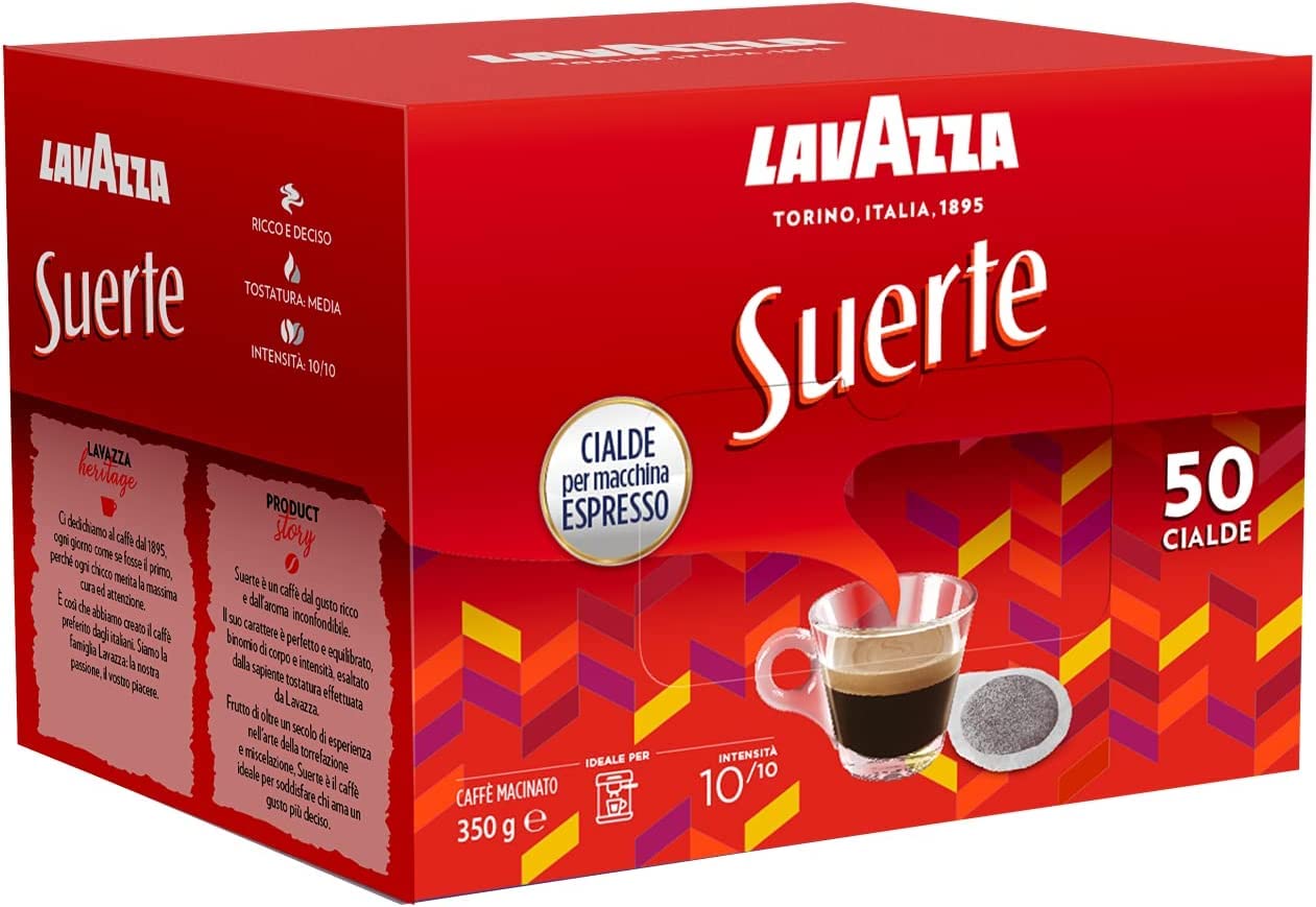 Lavazza Caffè Suerte Café Coffee Eese Café Café - 3 unidades de 50 cápsulas de café (350 g)