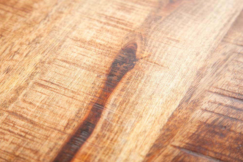 riess-ambiente.de Industrial Sitzbank Iron Craft 200cm Mangoholz mit schwarzen X-Beinen Bank Massivholzbank Küchenbank