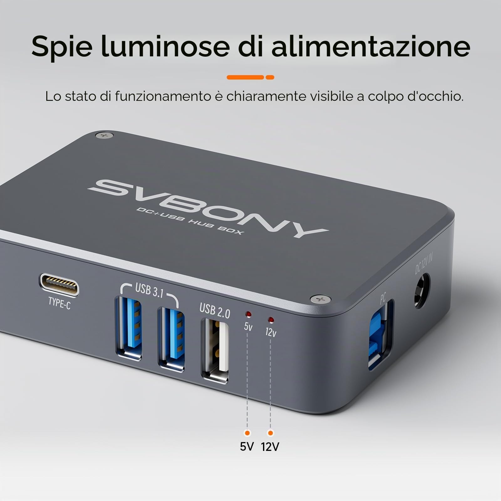 Svbony SV241 USB Controllo Hub per Astronomia, Accessorio per Telescopio Astronomico per Adulti, Adattatore Tascabile con 6 DC Uscite di Alimentazione, r Fotografia Lunare, o del Cielo Profondo
